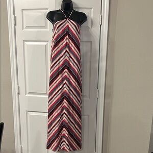 LOFT Multicolor Chevron Maxi Dress
